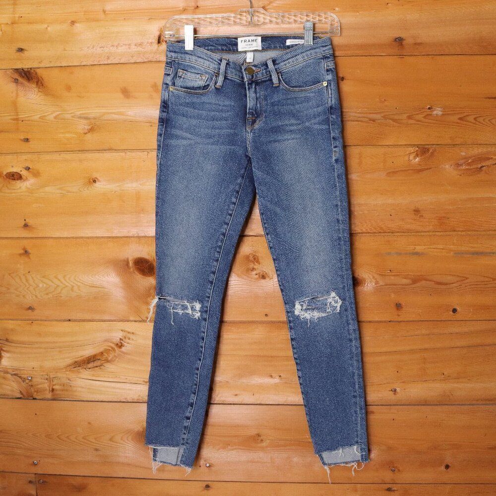 Frame | Le Skinny de Jeanne Ripped Skinny Jeans 25
